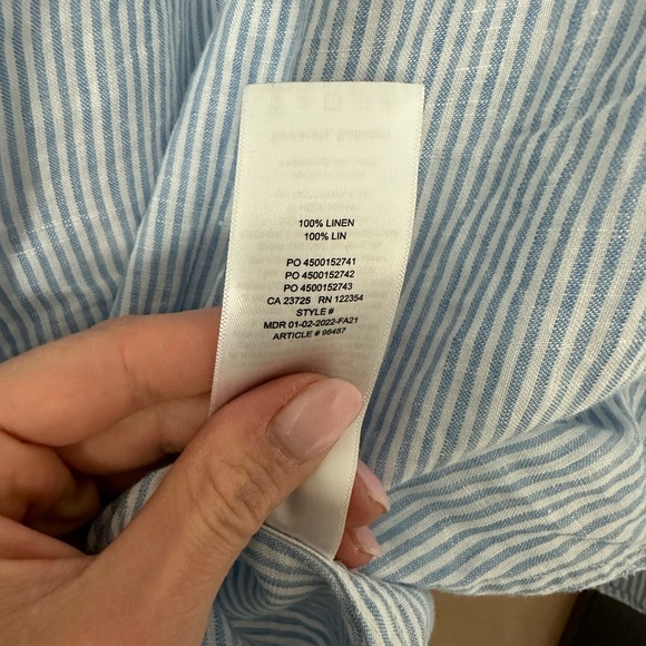 Babaton | Pinstripe Linen Blouse - Picture 6 of 6